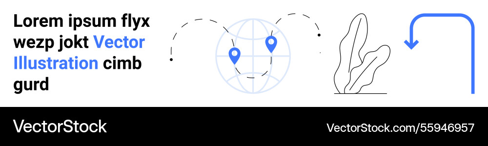 Global connection concept with map points Global connection concept with map points vector image