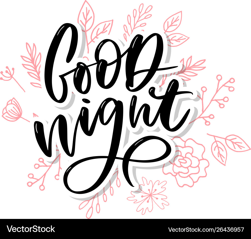 Gute Nacht Hand gezogen Typografie Poster t Hemd Gute Nacht Hand gezogen Typografie Poster t Hemd vektorbild