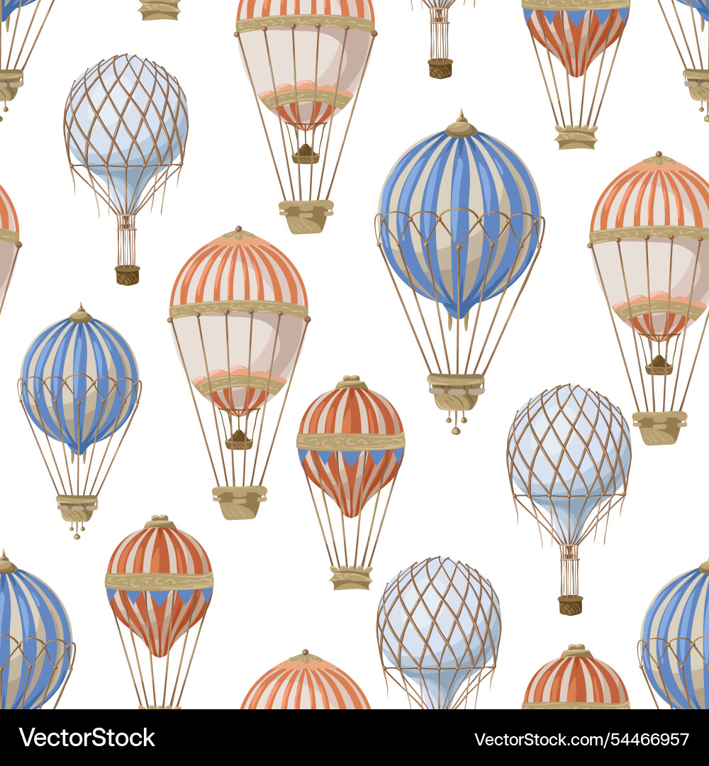 Seamless pattern with different balloons Seamless pattern with different balloons vector image