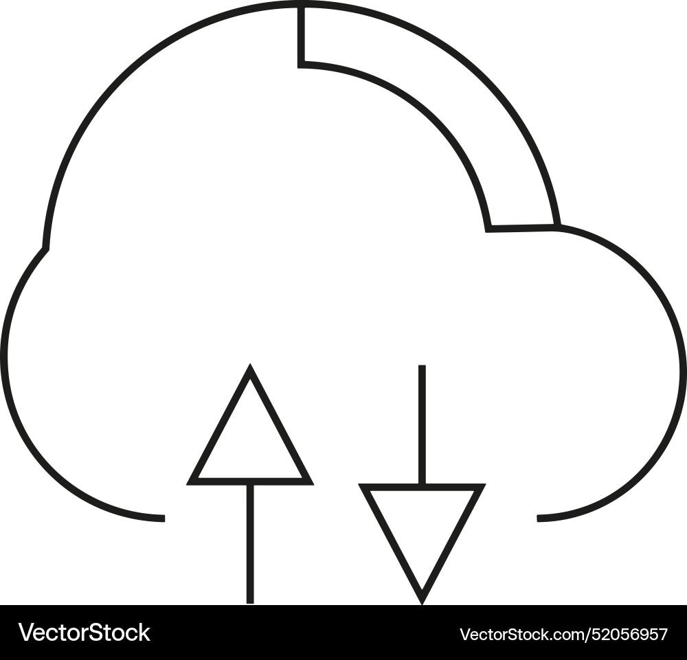 Upload outline icon symbol image Vector Image