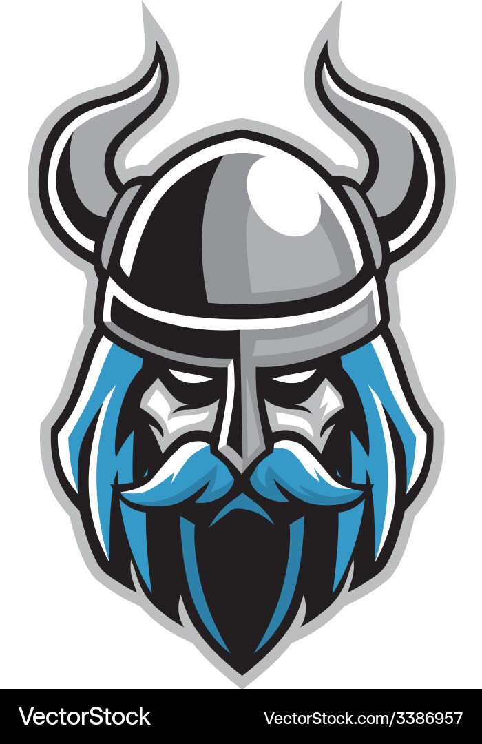 Viking Warrior Head Vector Image