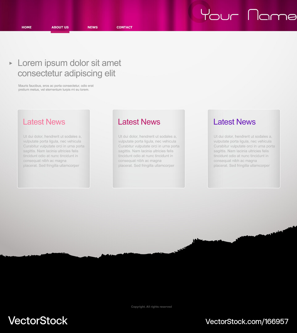 Website Template - Modern Layout Vector Image