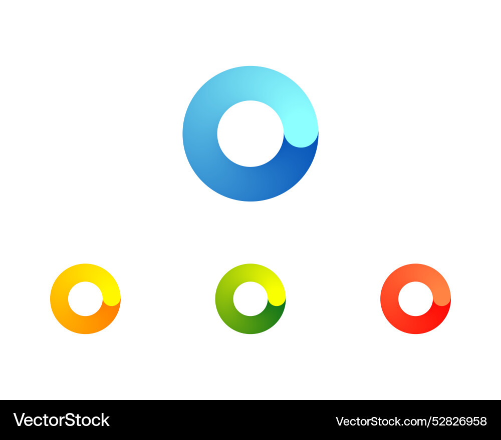 Collection loading bar status icon set of loaded vector image