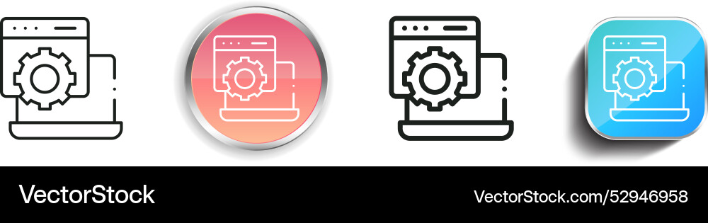 Content management icon thin linear regular Content management icon thin linear regular Vector Image