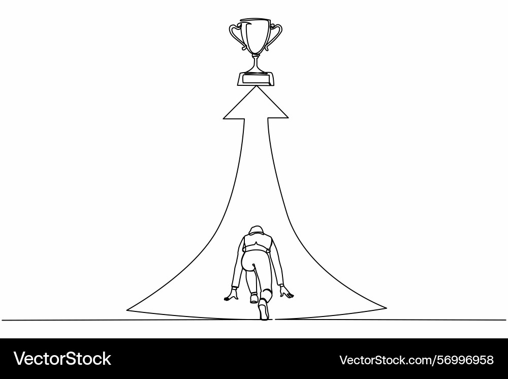 Continuous one line drawing back view Vector Image