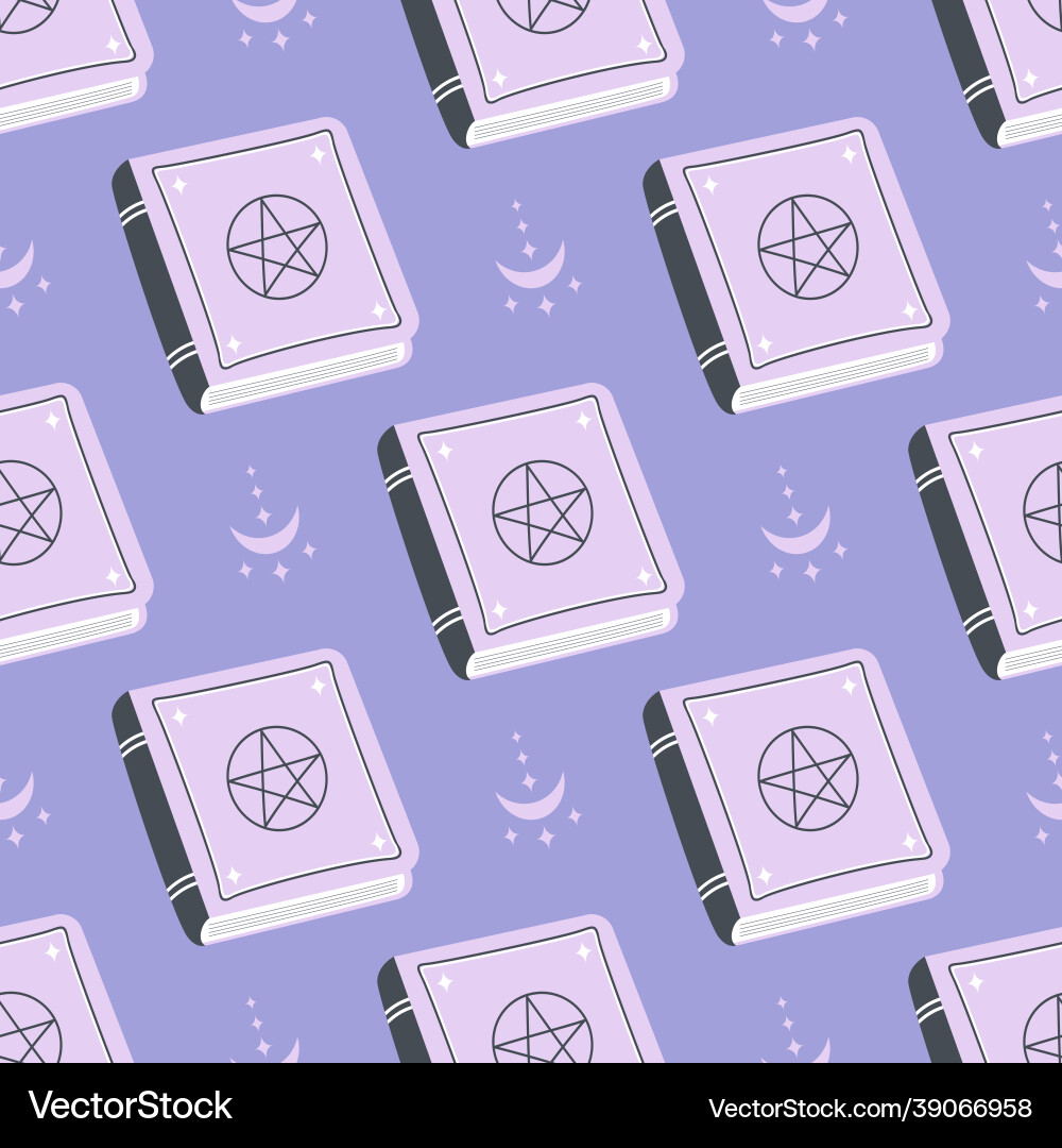 Magic Spellbook Pattern vector image
