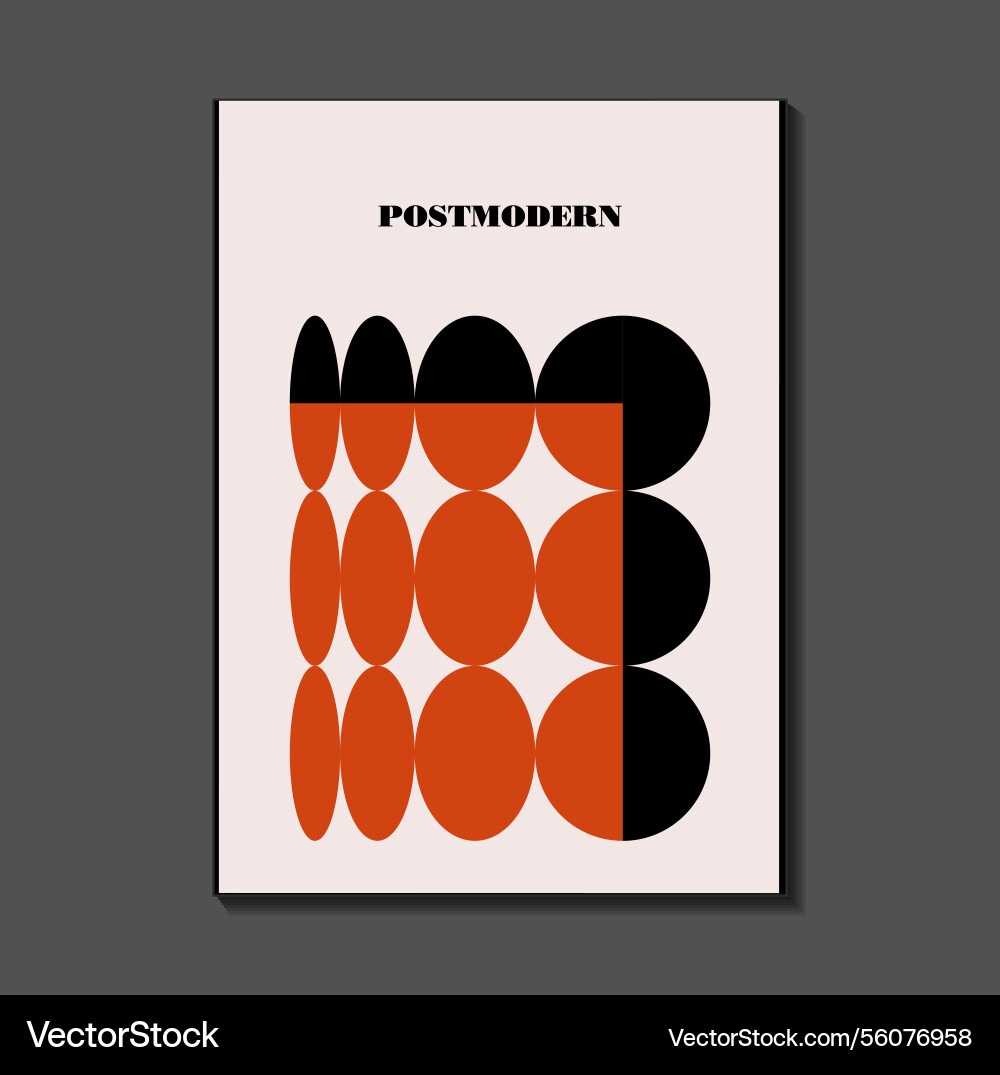 Poster inspired postmodern of abstract Poster inspired postmodern of abstract vector image