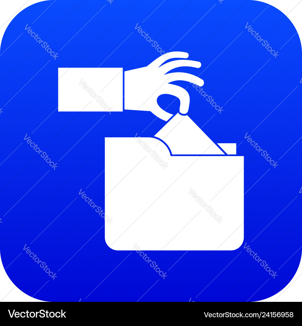 Robbery secret data in folder icon digital blue Robbery secret data in folder icon digital blue vector image