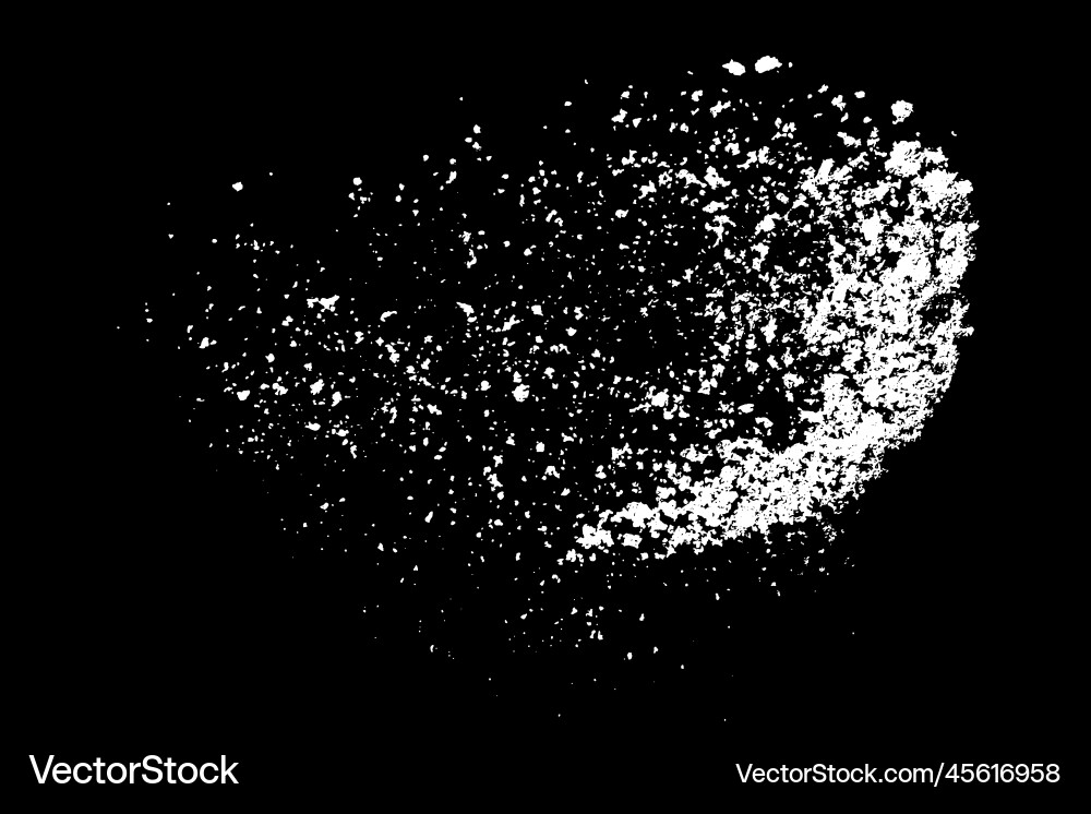 White splashes isolated on black background White splashes isolated on black background vector image