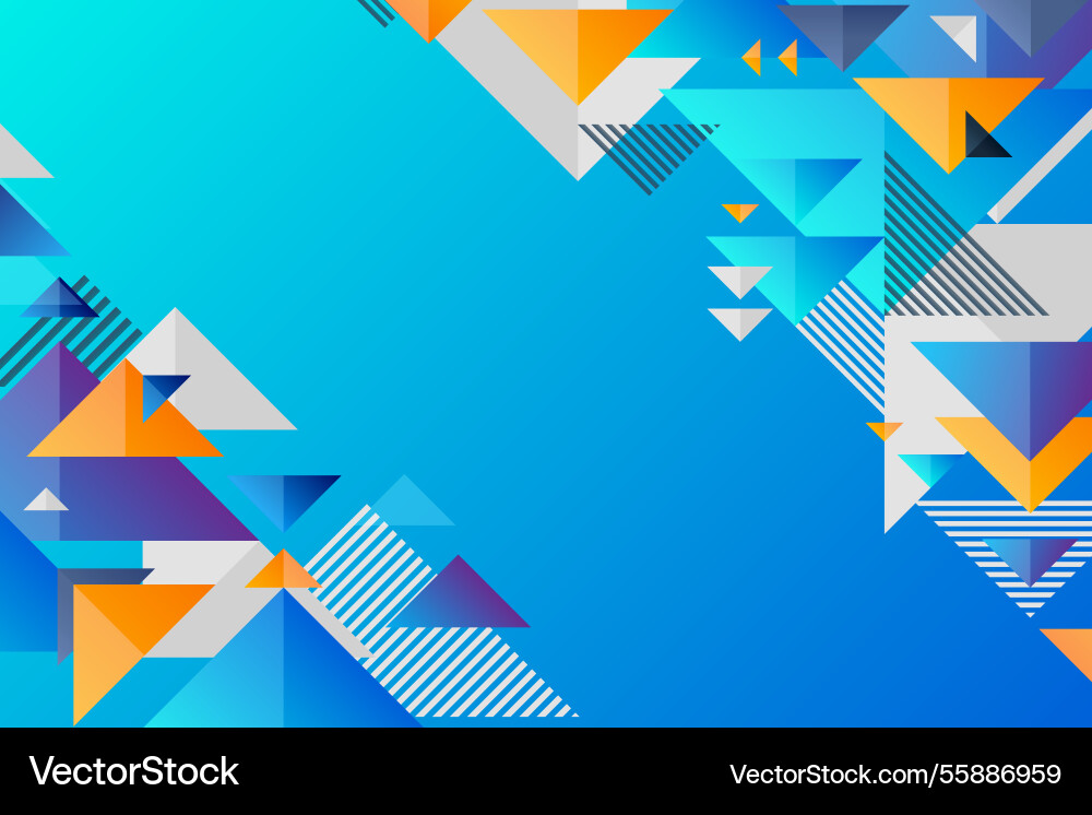 Abstract gradient geometric triangle background Abstract gradient geometric triangle background vector image