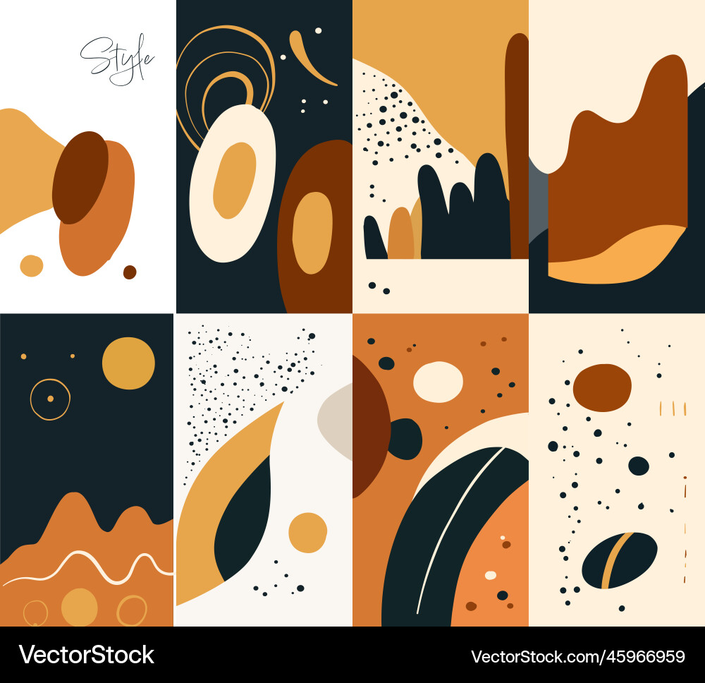 Abstract Shape Collection - Scandinavian Style vector image