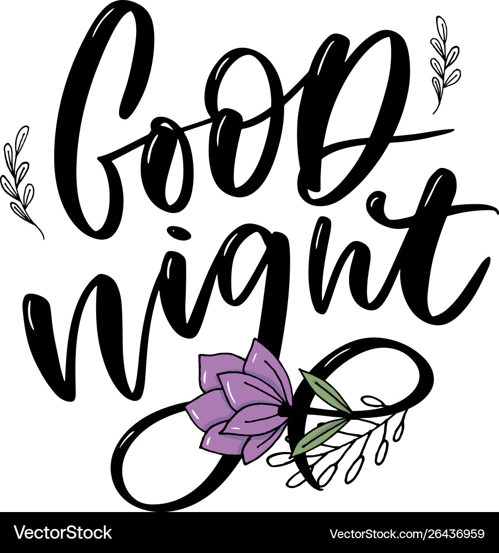 Gute Nacht Hand gezogen Typografie Poster t Hemd Gute Nacht Hand gezogen Typografie Poster t Hemd vektorbild
