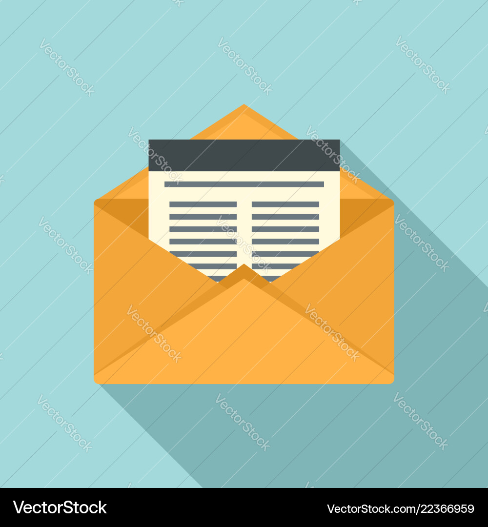 Mail icon flat style Mail icon flat style vector image