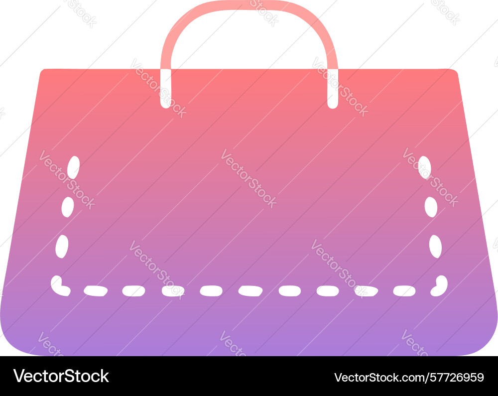 Modern handbag icon with gradient fill top handle Vector Image