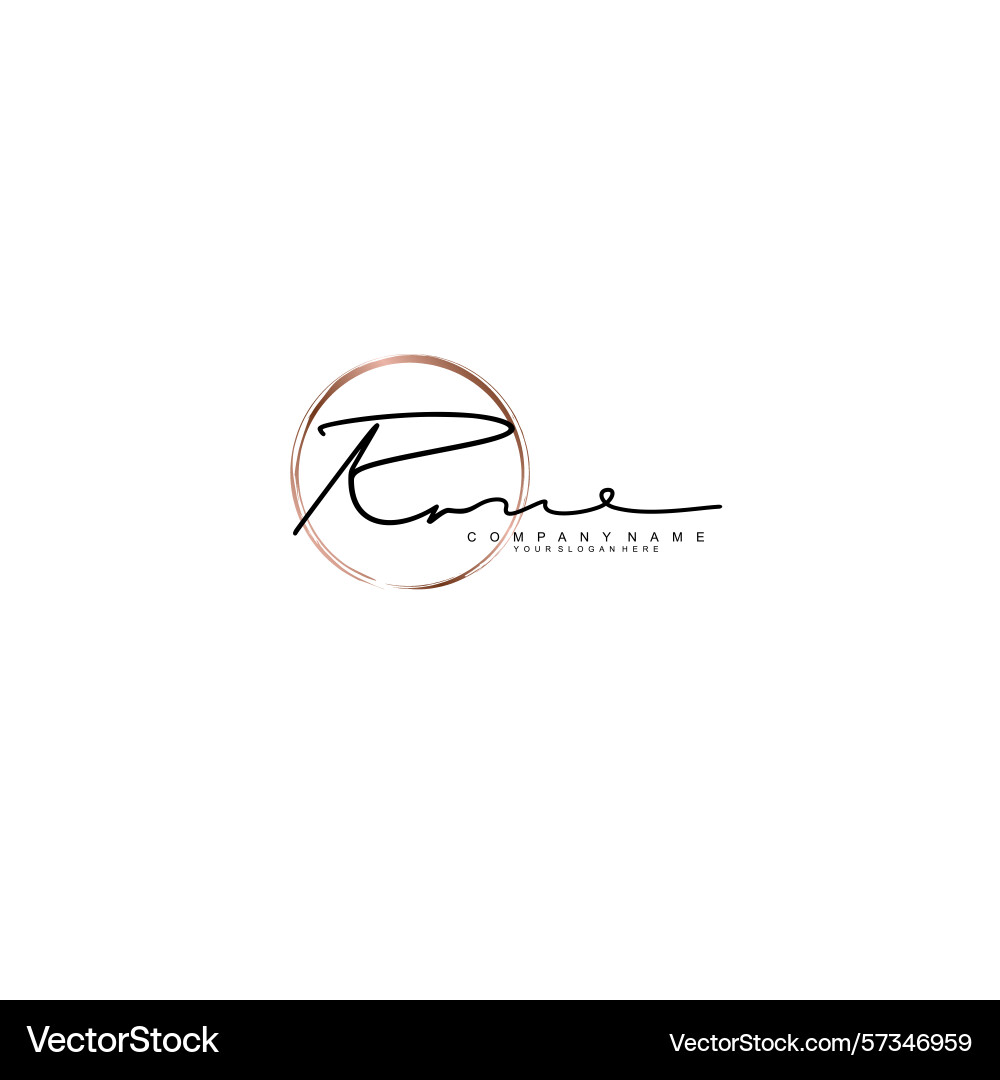 Rr minimalist signature logo design collection Rr minimalist signature logo design collection Vector Image