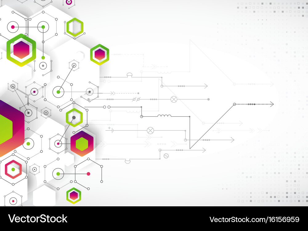 Science Network Abstract Background vector image