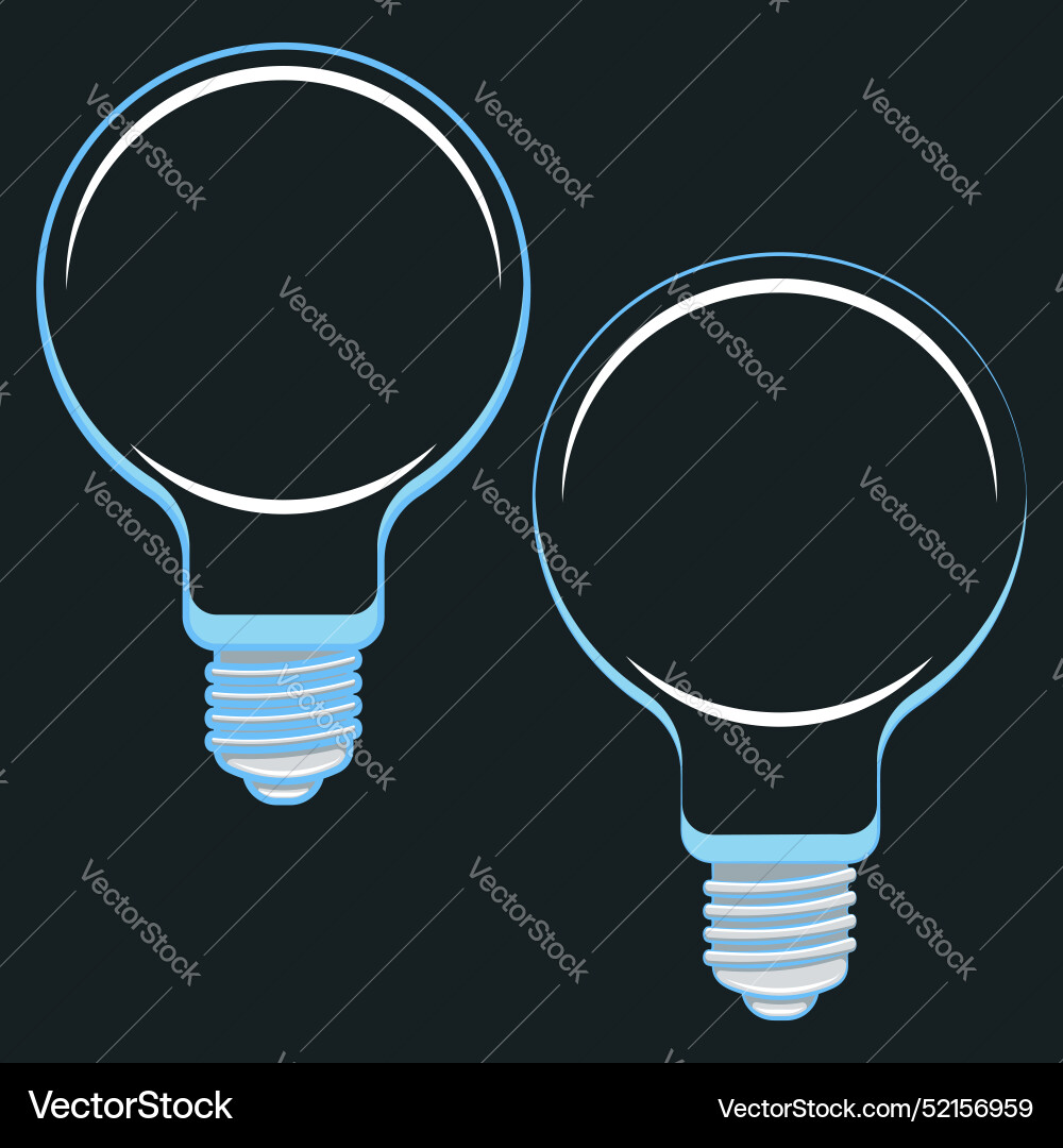 Set of color light bulb Set of color light bulb vector image