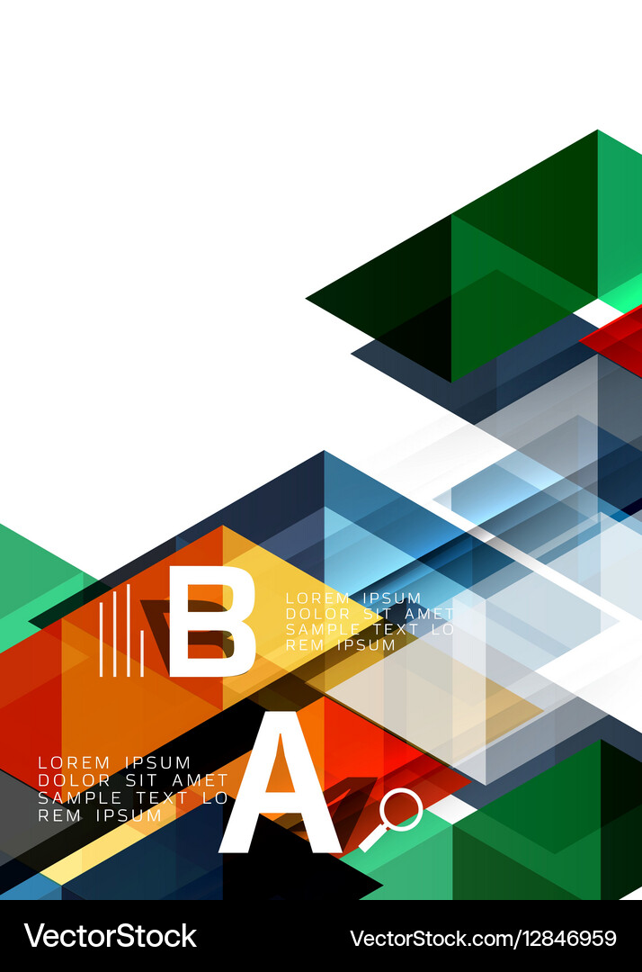 Transparent overlapping triangles Vector Image