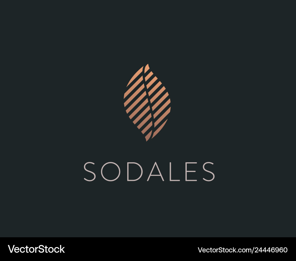 Abstraktes Universalblatt-Logo elegant linear luftig Abstraktes Universalblatt-Logo elegant linear luftig vektorbild