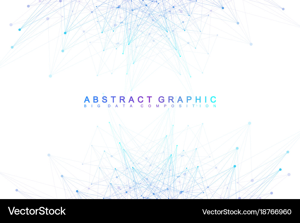 Big data complex graphic abstract background vector image