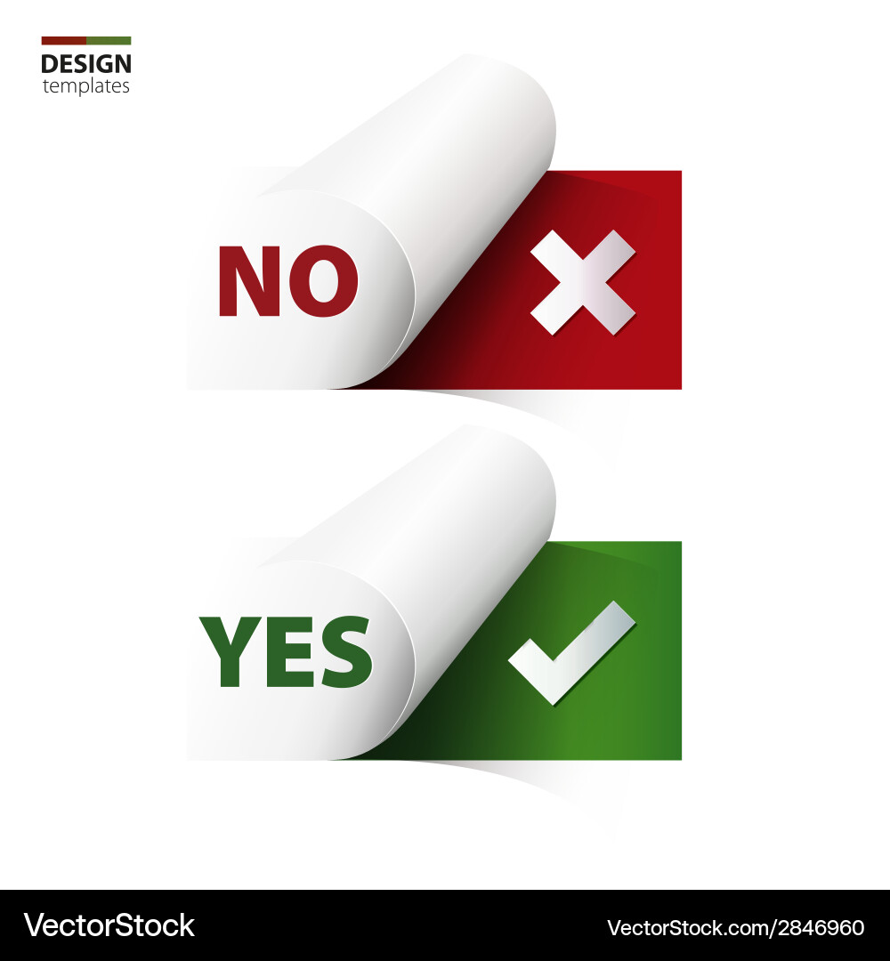 Check Marks - Yes and No vector image