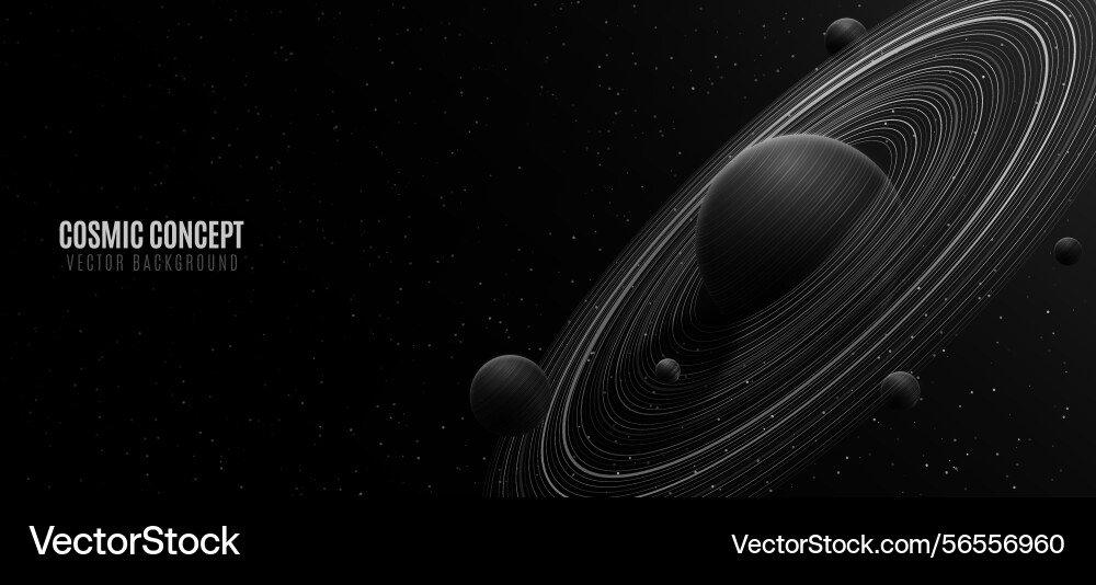 Cosmic science background abstract planet saturn Cosmic science background abstract planet saturn vector image