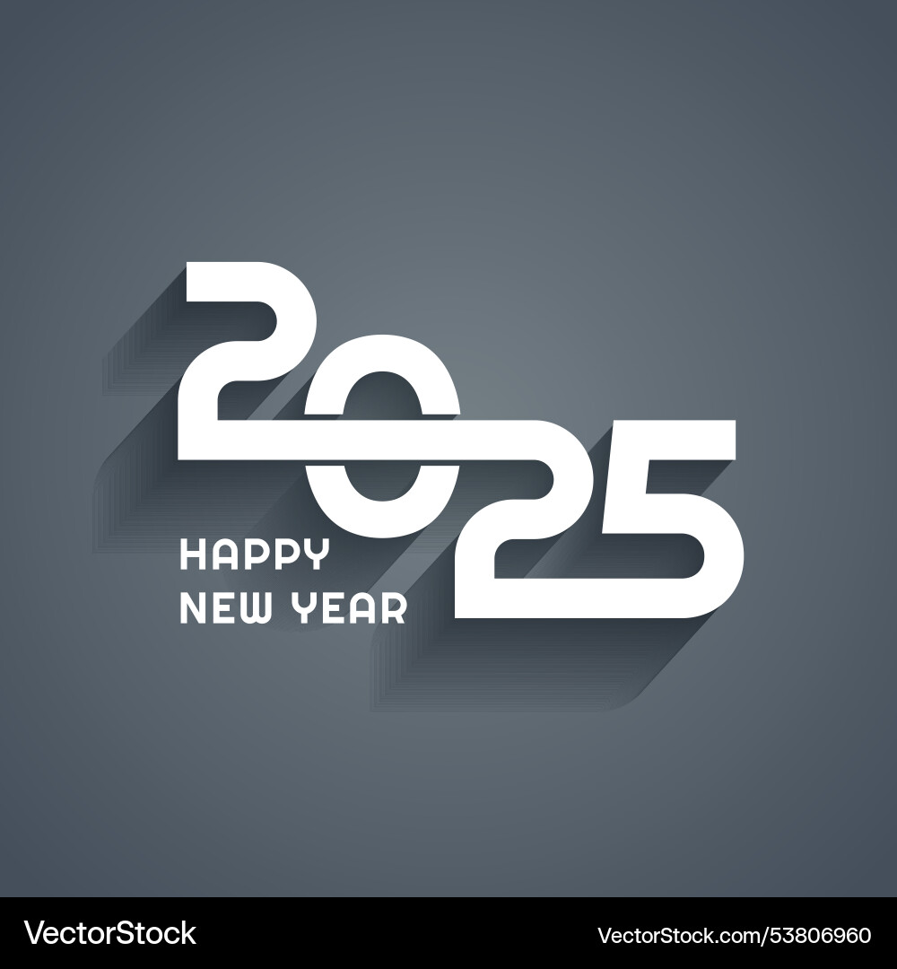 Modern happy new year background with numbers Vector Image