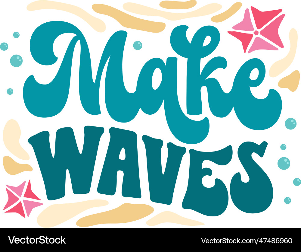 Retro Waves Script vector image