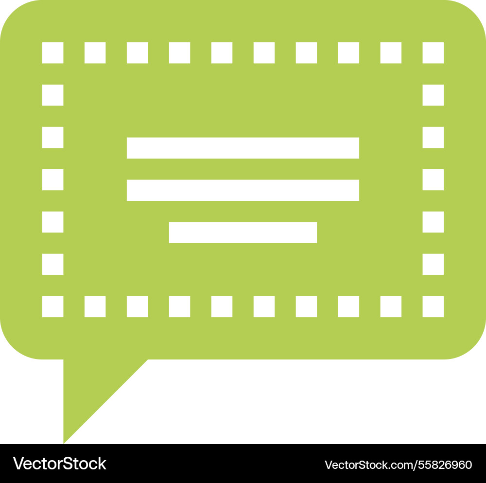 Speech bubble flat line web icon concept Vector Image