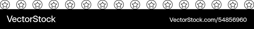 Star divider border frame horizontal line shape Star divider border frame horizontal line shape vector image