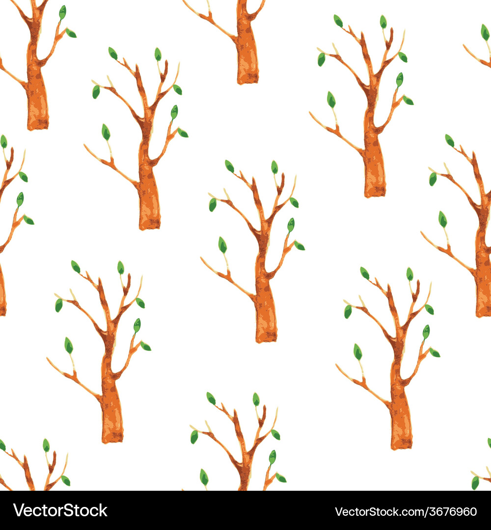 Trees seamless pattern Vector Image
