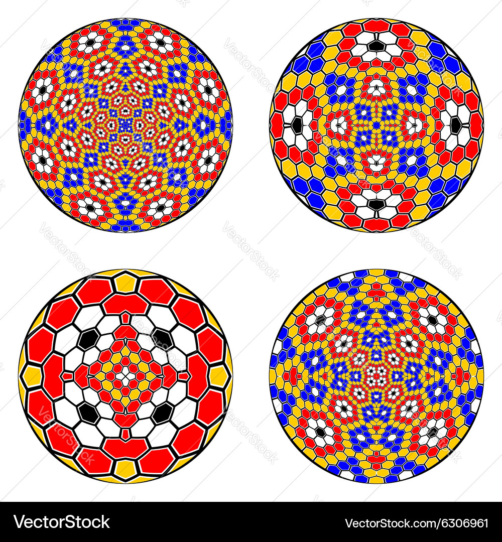 A set of design circle elements Vector Image