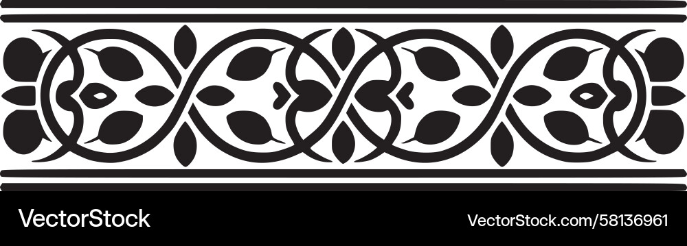 Elegant Scrollwork Border Vector Image