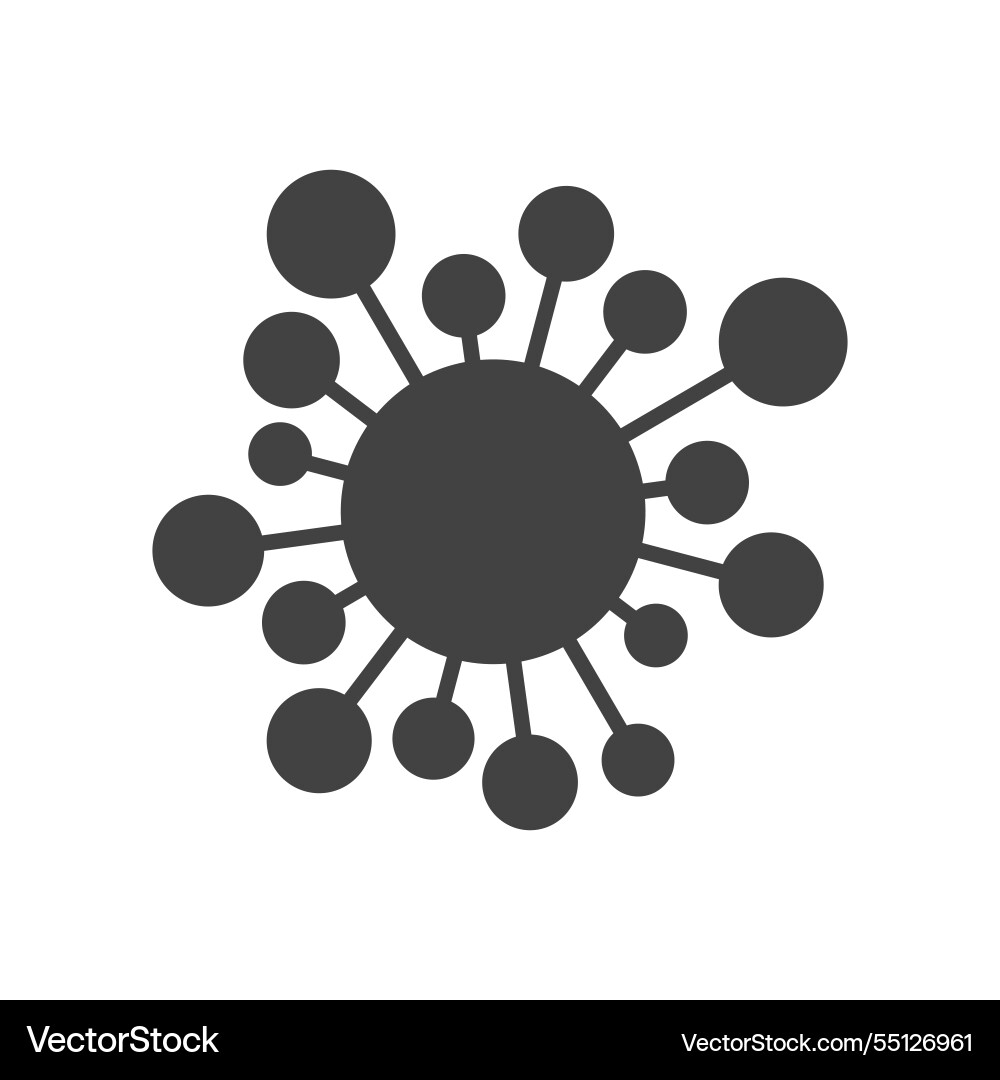Neural networks icon flat Neural networks icon flat vector image
