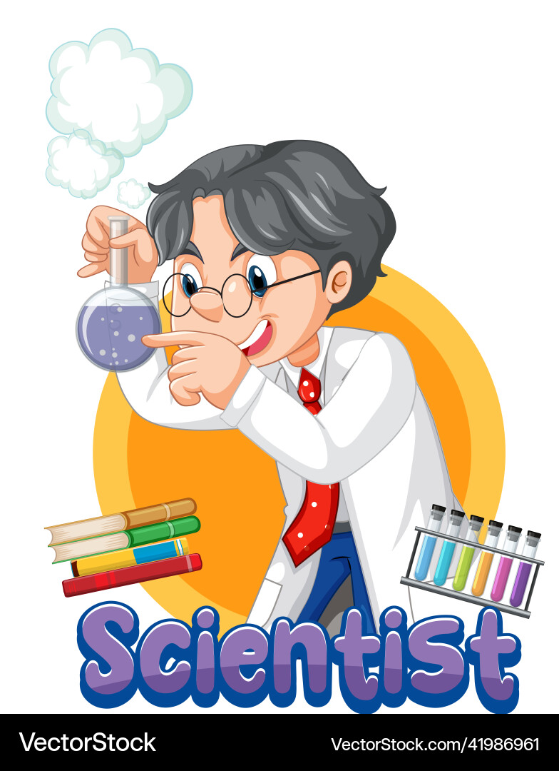 Scientist doing science experiment in the lab Scientist doing science experiment in the lab vector image