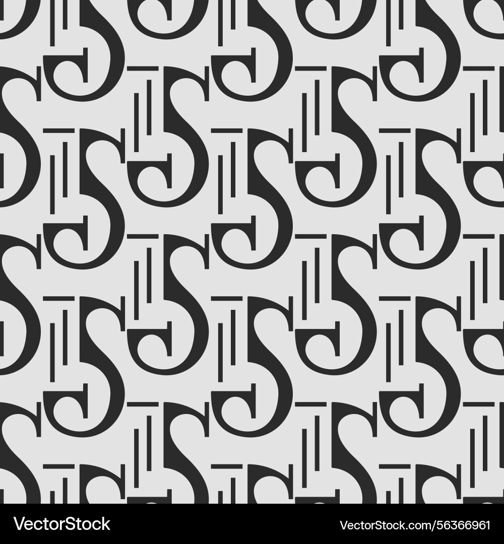 Seamless pattern with elegant monogram Seamless pattern with elegant monogram vector image