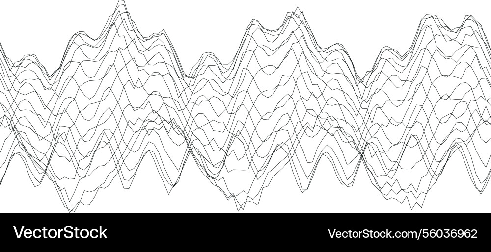 Abstract waveform pattern design for visual media vector image