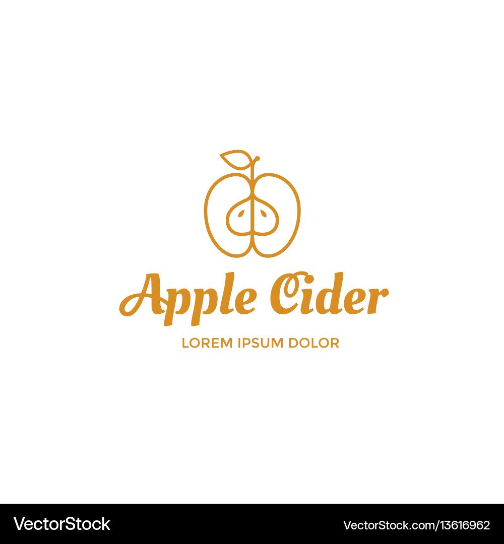 Apple cider logo Apple cider logo vector image