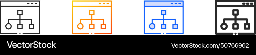 Application iconthin linear gradient blue stroke Vector Image