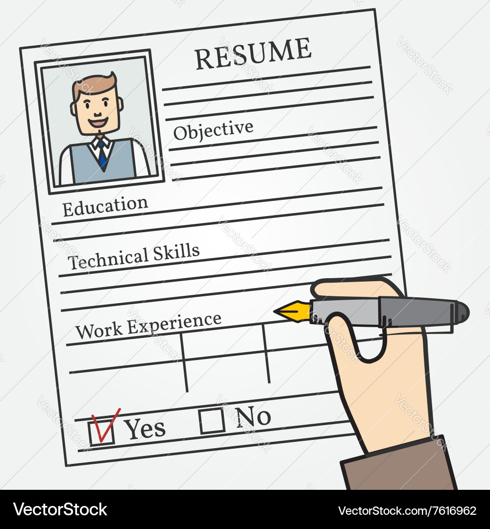 Concept searching professional worker read summary vector image