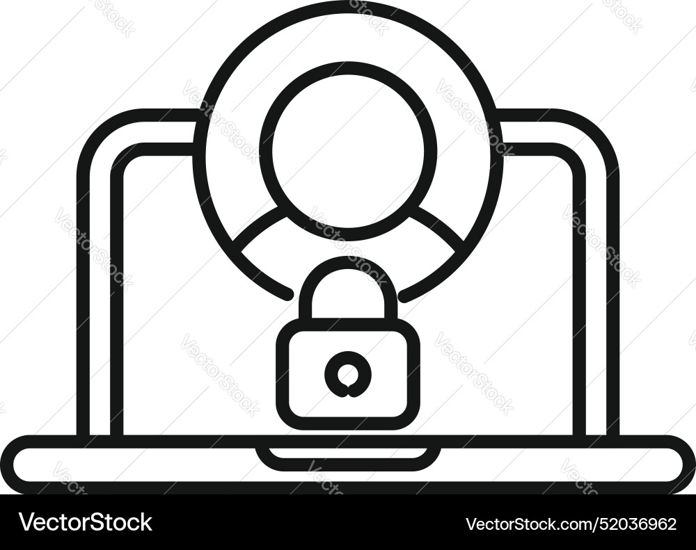 User account being protected by security padlock User account being protected by security padlock vector image