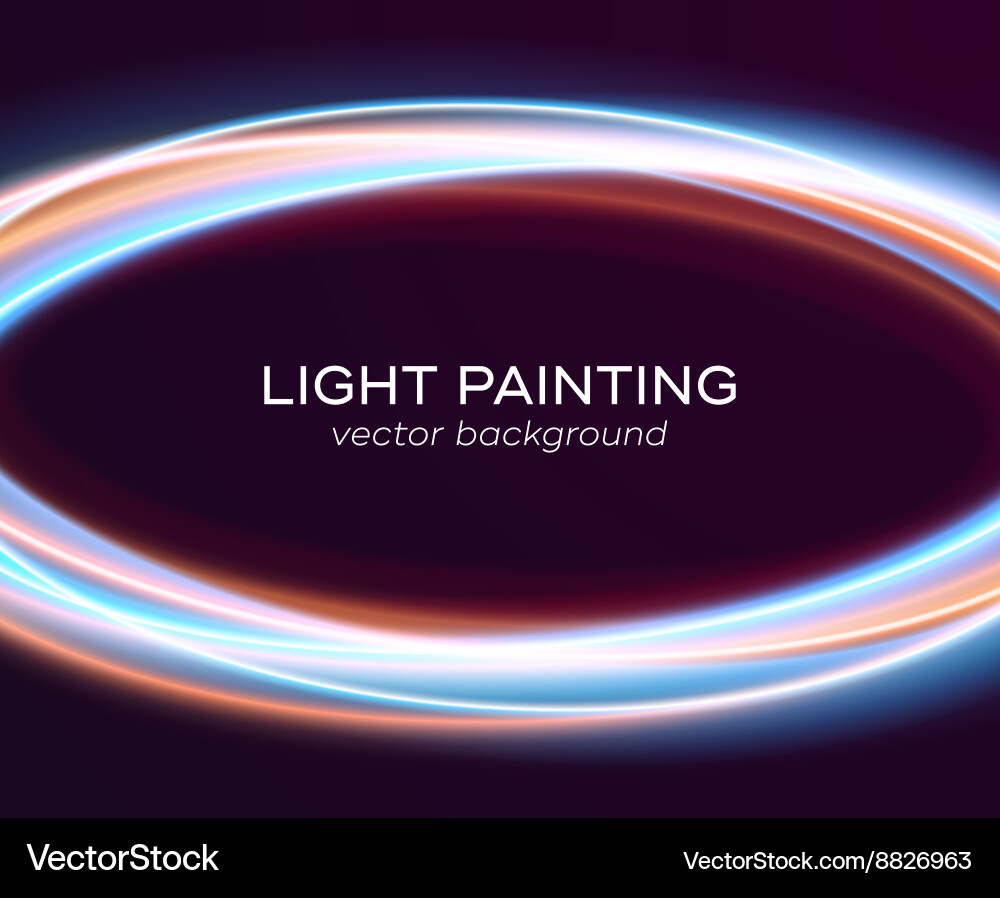 Abstract background with glowing curves Vector Image