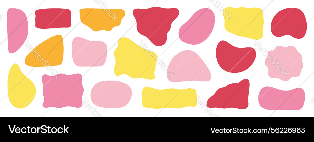 Abstract organic shape round irregular form set Abstract organic shape round irregular form set vector image