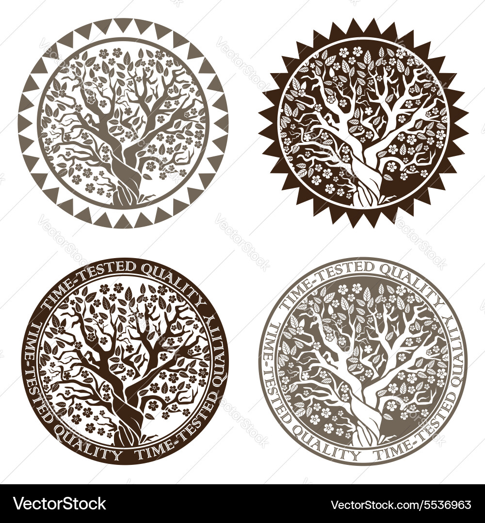 Blooming tree Royalty Free Vector Image - VectorStock