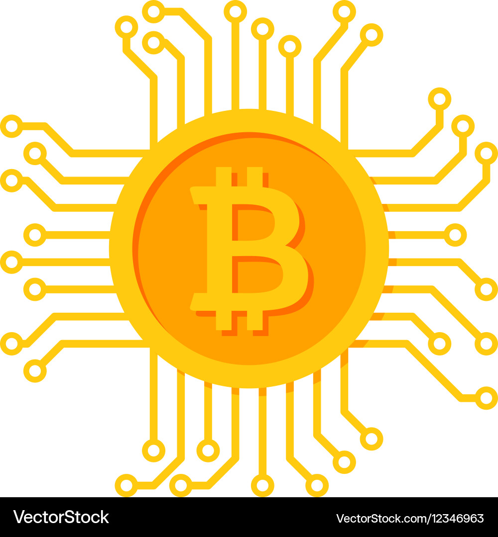 Cryptocurrency Icon - Bitcoin – Royalty-Free Vector | VectorStock