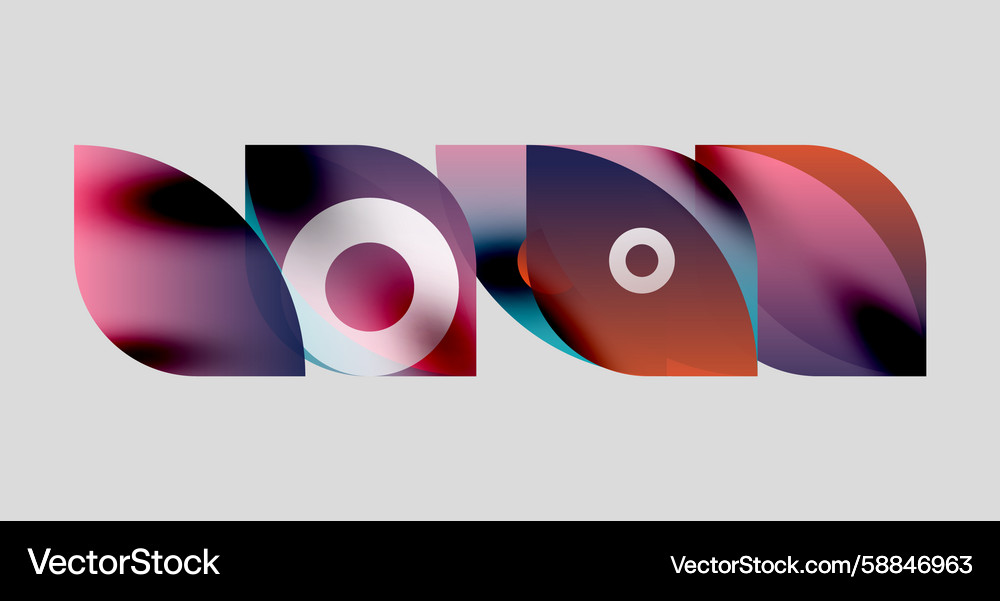Dynamic Overlapping Shapes Vector Image