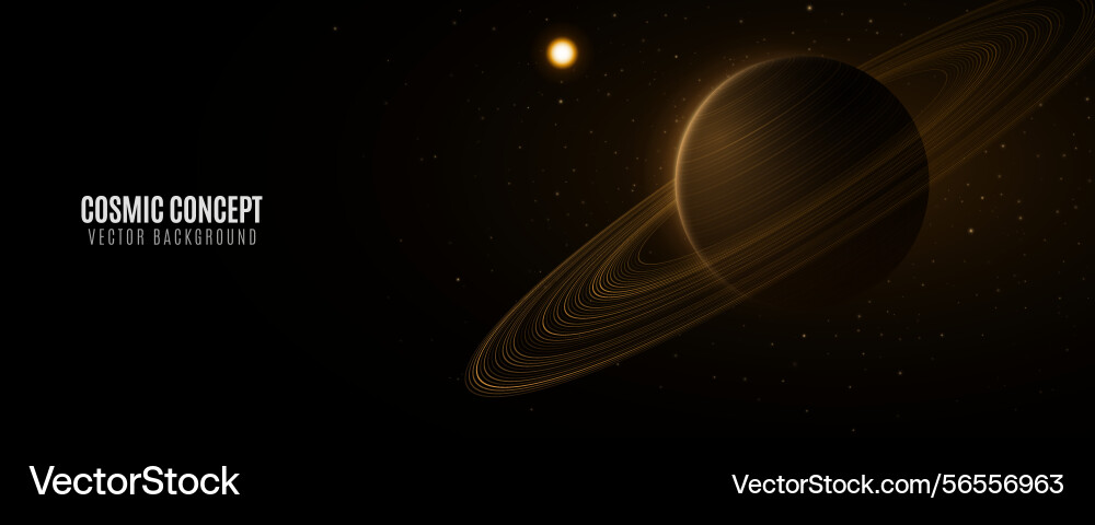 Galaxy science background planet saturn with ring Galaxy science background planet saturn with ring Vector Image