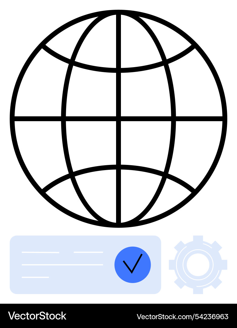 Global connectivity with web communication Vector Image