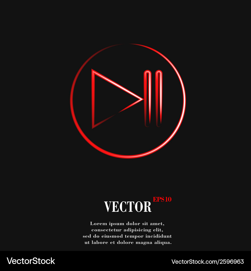 Play button web icon flat design Vector Image