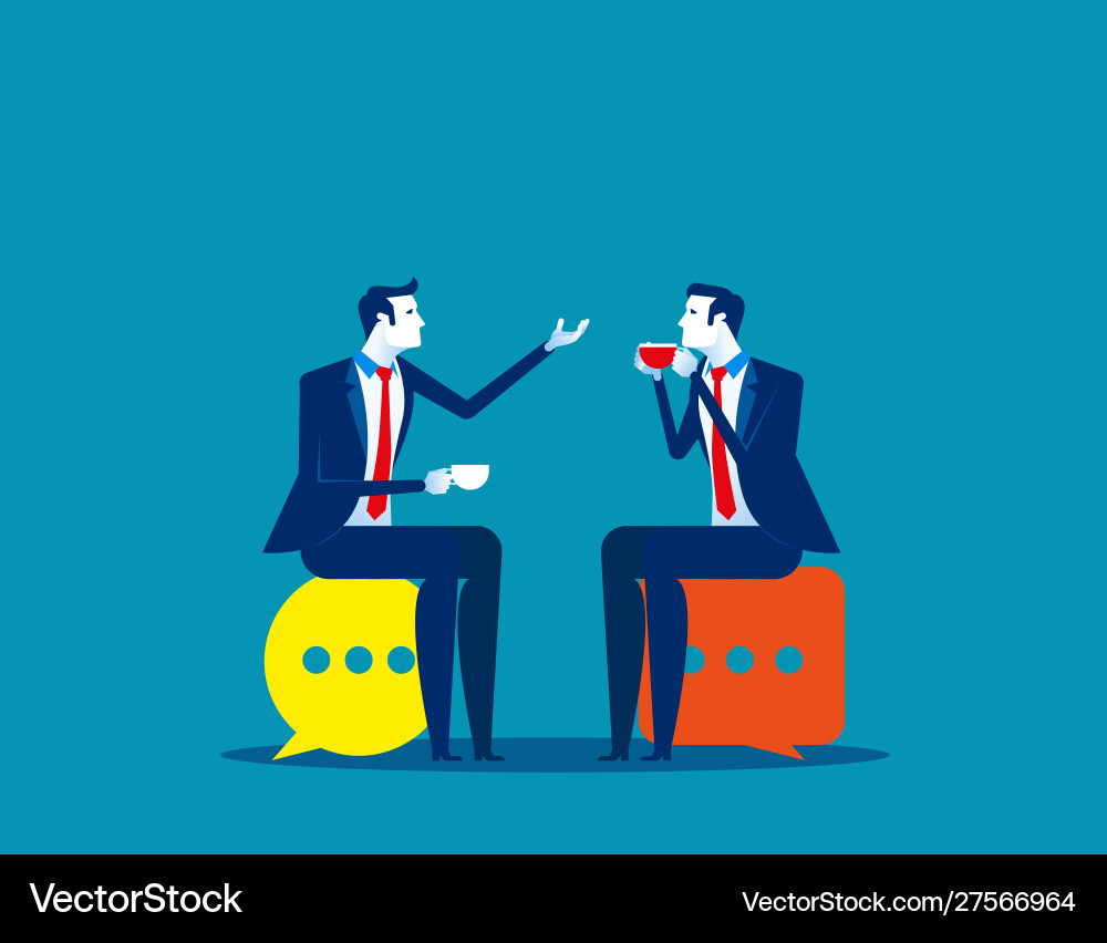 Business people meeting talking concept Business people meeting talking concept vector image